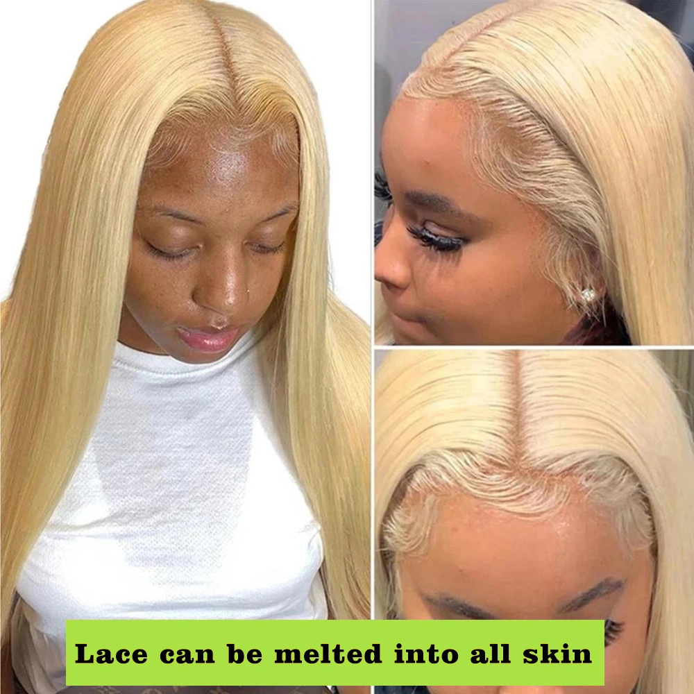 Wholesale Brazilian Blonde 613 Lace Frontal 13X4 Transparent Human Hair Lace Front Wig