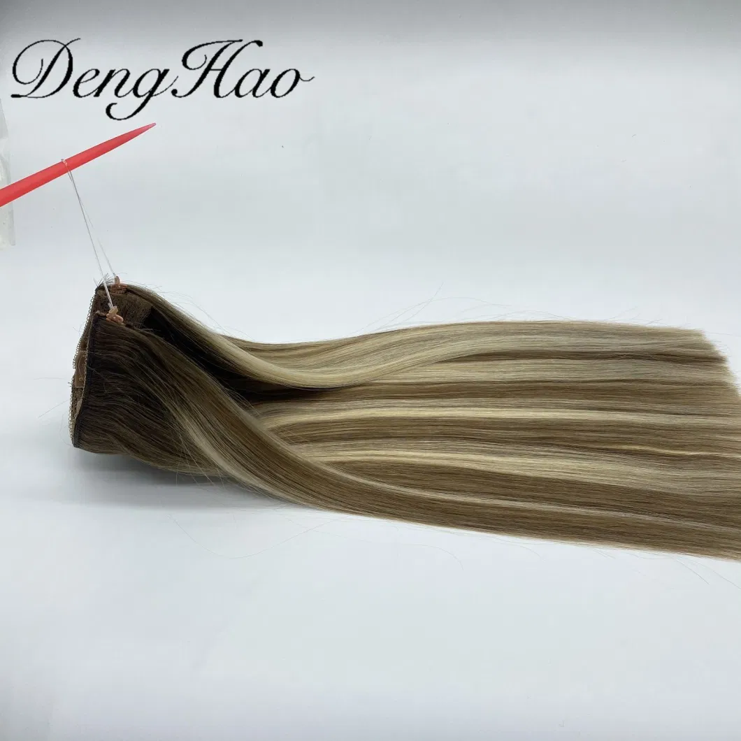 Professional Manufacturer Wholesale Price Indian Russian Brazilian Human Hair Halo in Hair Extensions